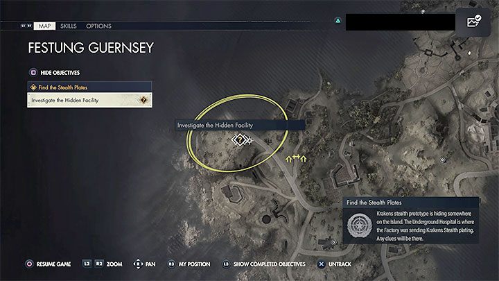 Tajny ośrodek jest w północno-zachodnim narożniku mapy (powyższy obrazek) i jest to kolejna podziemna lokacja - Sniper Elite 5: Znalezienie płyt tłumiących (misja 5) - solucja, opis przejścia - Sniper Elite 5 - poradnik do gry