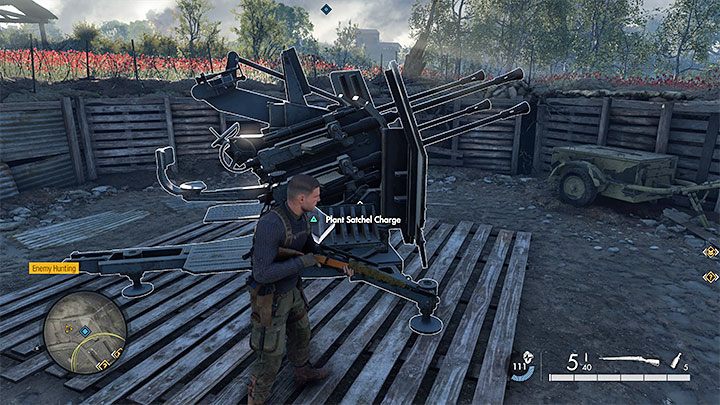 O istnieniu dział przeciwlotniczych dowiecie się po zbliżeniu się do nich - Sniper Elite 5: Poboczne zadania w misji 6 - solucja, opis przejścia - Sniper Elite 5 - poradnik do gry