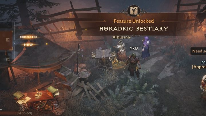 Bestiariusz odblokujecie w trakcie wykonywania wątku fabularnego w Mrocznej Kniei - Diablo Immortal: Bestiariusz (Bestiary) - Diablo Immortal - poradnik do gry