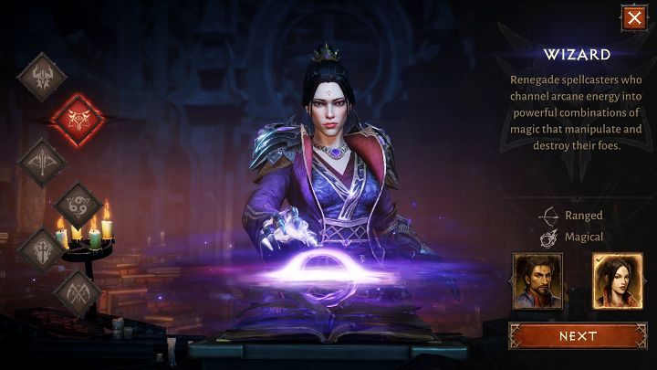 Czarownicy poznali techniki magiczne, które ułatwiają im walkę z hordami przeciwników, pozostając poza zasięgiem ich szponów - Diablo Immortal: Klasy postaci - Diablo Immortal - poradnik do gry