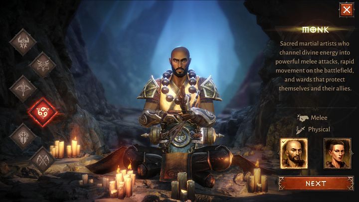 Mnisi to prawdziwi mistrzowie sztuk walki, którzy potrafią błyskawicznie przemieszczać się po polu walki i zasypywać swoich przeciwników gradem ciosów - Diablo Immortal: Klasy postaci - Diablo Immortal - poradnik do gry