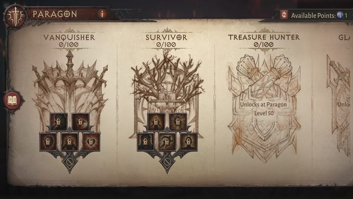 Po osiągnięciu 60 poziomu, odblokujecie w głównym menu pozycję Mistrzostwa (Paragon) - Diablo Immortal: Aktywności w fazie Endgame - Diablo Immortal - poradnik do gry
