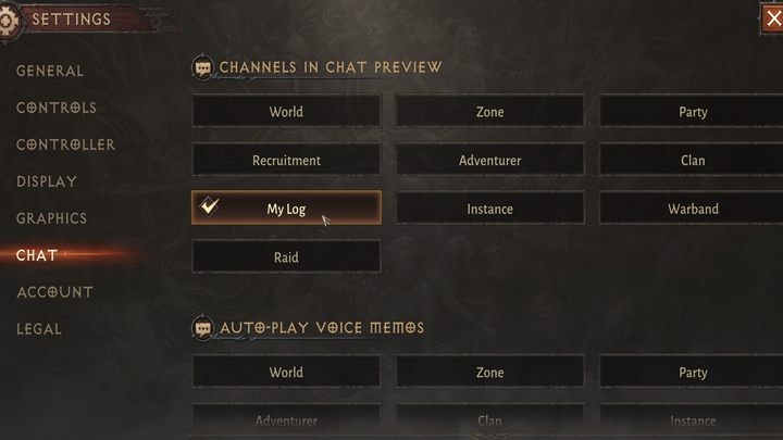 Pierwsze pozycje na stronie to kanały widoczne na czacie - Diablo Immortal: Czat - jak wyłączyć? - Diablo Immortal - poradnik do gry