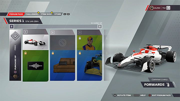 Po wejściu po raz pierwszy do zakładki Centrum gracza (Player Pass) dowiecie się o Przepustkach na podium (Podium Pass), które powiązane są z seriami (Series), czyli sezonami gry - F1 22: Mikrotransakcje (MTX) - czy są w grze? - F1 22 - poradnik do gry