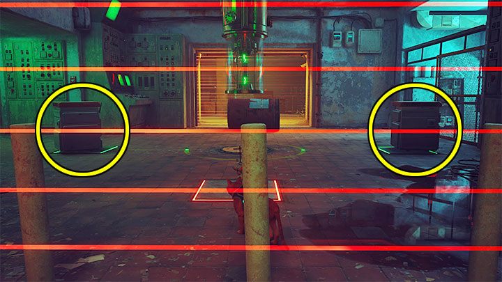 Musicie teraz ustawić 2 roboty na bocznych przyciskach - pokazuje to dołączony obrazek - Stray: Śródmiasto (Midtown), rozdział 10 - solucja, opis przejścia - Stray - poradnik do gry