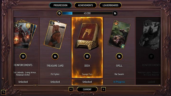 W tym miejscu możecie sprawdzić poziom doświadczenia, a także nagrody, które odblokowaliście i te, które czekają na odblokowanie - Gwent Rogue Mage: Laboratorium - Gwent Rogue Mage - poradnik do gry