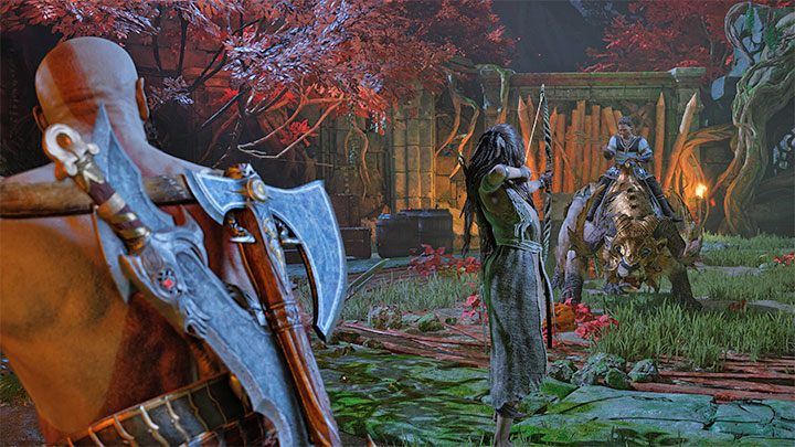 Odblokujecie opcję zeskoczenia na arenę obok ołtarza - God of War Ragnarok: Stworzenia z przepowiedni (Creatures of Prophecy) - solucja, opis przejścia - God of War Ragnarok - poradnik do gry