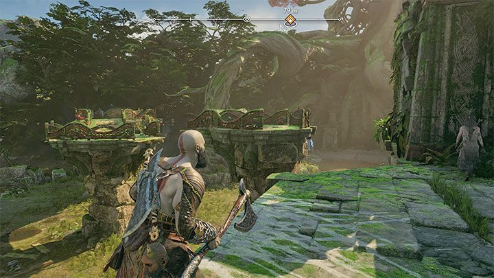 Znajdźcie w Ruinach wśród klifów miejsce wdrapania się po pionowej ścianie - God of War Ragnarok: Niepokój Frei (Freyas Missing Peace) - solucja, opis przejścia - God of War Ragnarok - poradnik do gry