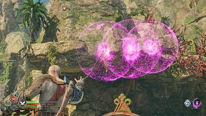 Trzeba podpalić pnącza, ale są one poza zasięgiem broni Kratosa - God of War Ragnarok: Niepokój Frei (Freyas Missing Peace) - solucja, opis przejścia - God of War Ragnarok - poradnik do gry