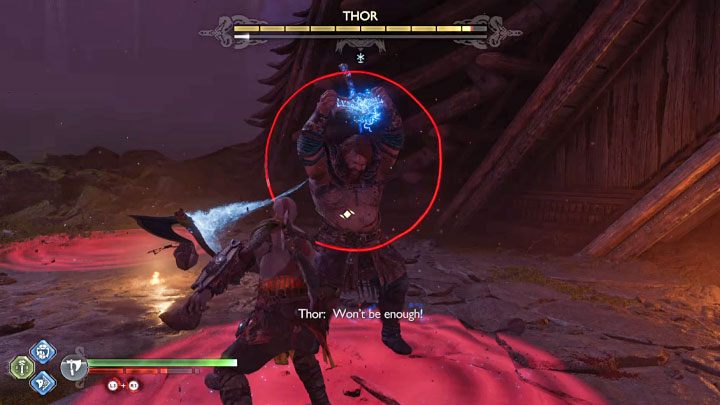 Thor ma jeden długi pasek zdrowia i konfrontacja z nim dzieli się na 3 części - God of War Ragnarok: Jak pokonać Thora (druga walka w finale)? - God of War Ragnarok - poradnik do gry