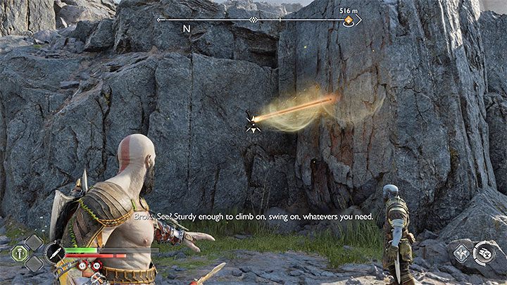 W nowej lokacji po raz pierwszy musicie użyć włóczni jako drążka - God of War Ragnarok: Odmienić los (Forging Destiny) - solucja, opis przejścia - God of War Ragnarok - poradnik do gry