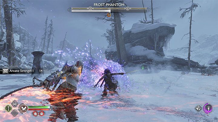 Waszym zadaniem jest atakowanie świecącego rdzenia fantoma - God of War Ragnarok: Jak pokonać Fantoma mroźnego (Frost Phantom)? - God of War Ragnarok - poradnik do gry