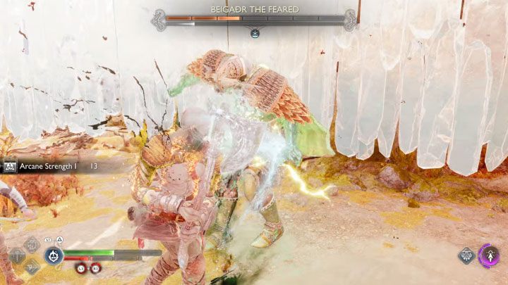 Postarajcie się co najmniej raz w trakcie pojedynku aktywować spartański szał - God of War Ragnarok: Jak pokonać berserka Beigadr Straszny (Beigadr the Feared)? - God of War Ragnarok - poradnik do gry
