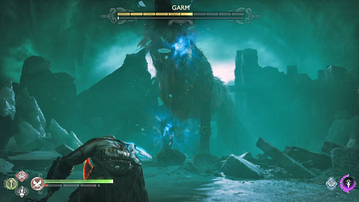 Po tym jak pozbawicie Garma niemal całego paska zdrowia zauważycie, że boss może się regenerować - God of War Ragnarok: Jak pokonać Garma (pościg i druga walka)? - God of War Ragnarok - poradnik do gry