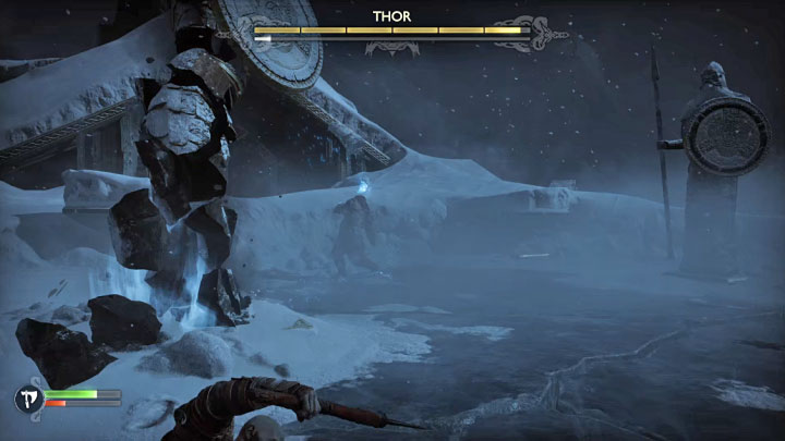 Thor zacznie używać czerwonych ataków dystansowych - ataku błyskawicami i Mjolnirem - God of War Ragnarok: Jak pokonać Thora? - God of War Ragnarok - poradnik do gry