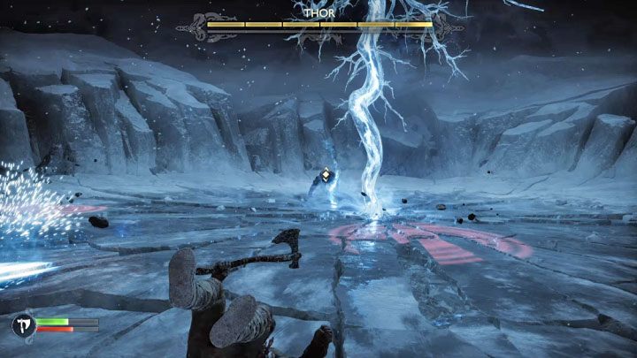 Nowy główny czerwony atak Thora to bombardowanie areny błyskawicami - God of War Ragnarok: Jak pokonać Thora? - God of War Ragnarok - poradnik do gry
