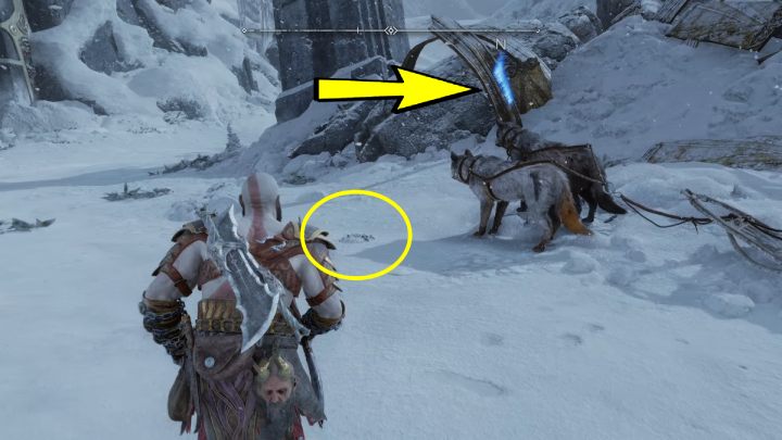 Runy znajdują się na szczątkach ogromnego pancerza - God of War Ragnarok: Jezioro Dziewięciu (Lake of Nine), Midgard - serkety, znajdźki - God of War Ragnarok - poradnik do gry