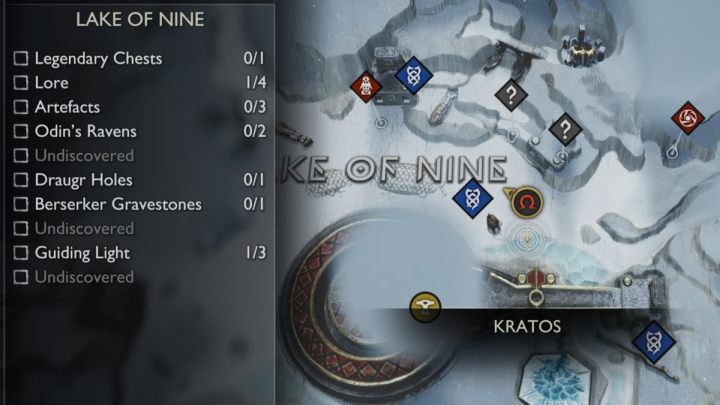 4 - God of War Ragnarok: Jezioro Dziewięciu (Lake of Nine), Midgard - serkety, znajdźki - God of War Ragnarok - poradnik do gry