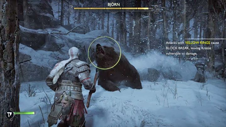W trakcie rozgrywania tej walki nauczycie się reagowania na 2 silniejsze typy ataków, którymi mogą dysponować przeciwnicy z gry - God of War Ragnarok: Jak pokonać Niedźwiedzia Bjorn? - God of War Ragnarok - poradnik do gry
