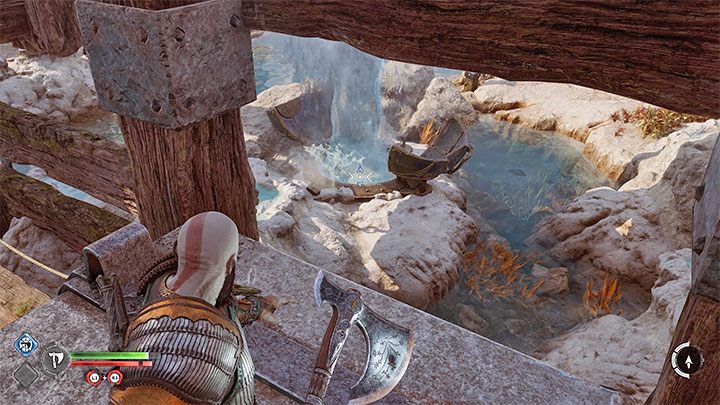 Jeśli trafiliście w zaczep to spadnie duży ładunek - God of War Ragnarok: Na ratunek Tyrowi (The Quest for Tyr) - solucja, opis przejścia - God of War Ragnarok - poradnik do gry