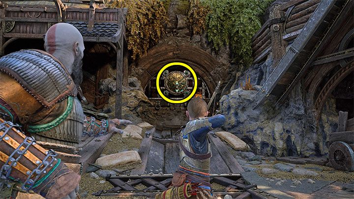 Kierujcie się w stronę górnej części osady - God of War Ragnarok: Na ratunek Tyrowi (The Quest for Tyr) - solucja, opis przejścia - God of War Ragnarok - poradnik do gry