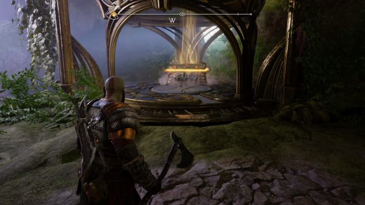 Skrzynia leży na podniesionej platformie - God of War Ragnarok: Świątynia Światła (Temple of Light), Alfheim - sekrety, znajdźki - God of War Ragnarok - poradnik do gry