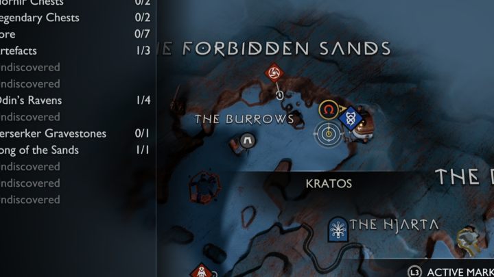 Kolejny kruk Odyna w Alfheim w Zakazanych Piaskach jest pod Elfickim Sanktuarium - God of War Ragnarok: Zakazane Piaski (The Forbidden Sands), Alfheim - sekrety, znajdźki - God of War Ragnarok - poradnik do gry