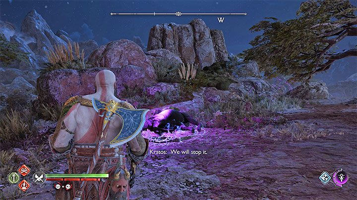 Zajmijcie się badaniem centralnej części Równin - jest to obszar zaznaczony na obrazku 1 - God of War Ragnarok: Nocny drapieżnik (Nocturnal Predator) - solucja, opis przejścia - God of War Ragnarok - poradnik do gry