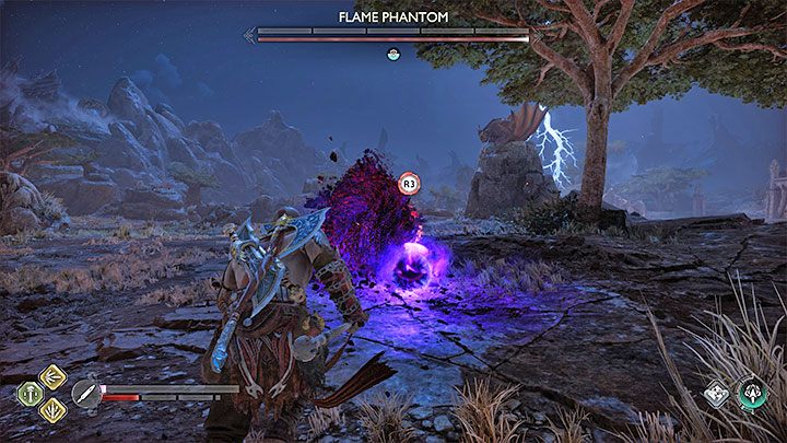 Powracajcie do atakowania fantoma po tym jak źródła staną się z powrotem niezniszczalne - God of War Ragnarok: Nocny drapieżnik (Nocturnal Predator) - solucja, opis przejścia - God of War Ragnarok - poradnik do gry
