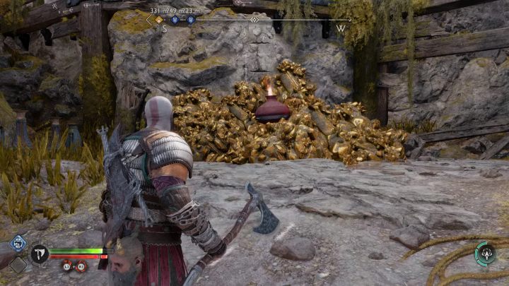Wejście na wyższy teren Strażnicy znajdziecie pod gruzem - God of War Ragnarok: Strażnica (The Watchtower), Svartalfheim - sekrety, znajdźki - God of War Ragnarok - poradnik do gry