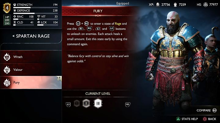 Od początku gry God of War Ragnarok Kratos będzie dysponował tylko jednym rodzajem spartańskiego szału, ale kolejne dwa warianty odblokujecie w trakcie postępów w głównej fabule - God of War Ragnarok: Bronie - God of War Ragnarok - poradnik do gry