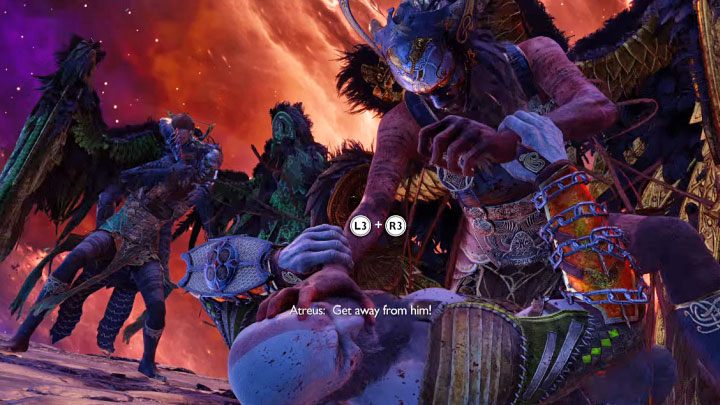 Po tym jak walkirie stracą niemal cały pasek zdrowia możecie wcisnąć R3 - God of War Ragnarok: Jak pokonać walkirie Hrist i Mist? - God of War Ragnarok - poradnik do gry