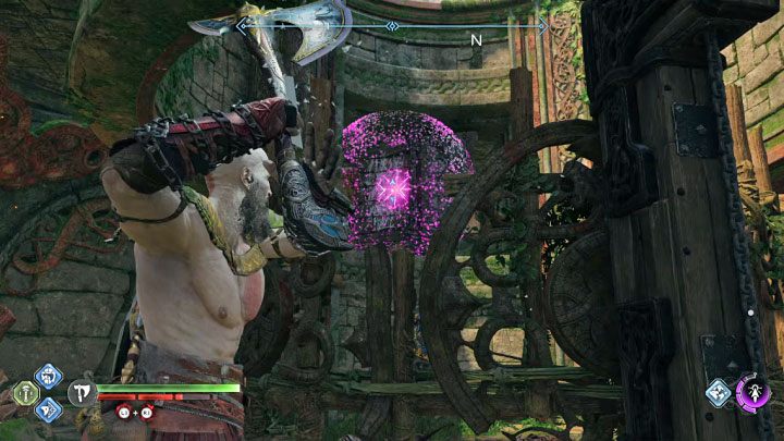 Poproście towarzysza o utworzenie pieczęci na obrotowym mechaniźmie - God of War Ragnarok: Szlak zniszczenia (Path of Destruction) - solucja, opis przejścia - God of War Ragnarok - poradnik do gry