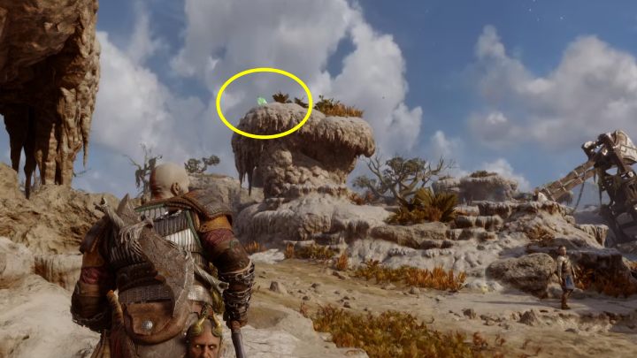 Kruk Odyna siedzi na skale przy Mistycznej bramie - God of War Ragnarok: Mokradła Aurvangar (Aurvangar Wetlands), Svartalfheim - sekrety, znajdźki - God of War Ragnarok - poradnik do gry