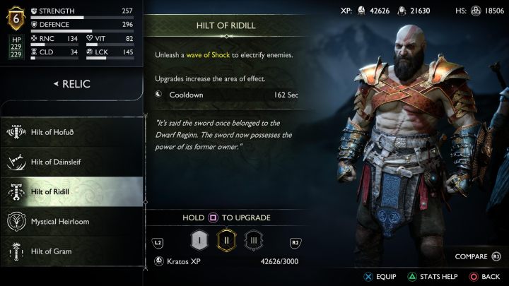 Drugi składnik od wytworzenia reliktu otrzymacie po walce z bossem Olafem Nutsonem z przysługi Zwierzęce Instynkty (Animal Insticts) - God of War Ragnarok: Lista wszystkich reliktów i rękojeści (Relics and Hilts) - God of War Ragnarok - poradnik do gry
