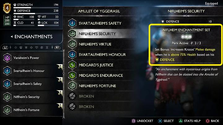 Amulet Yggdrasilu to specjalny przedmiot, w którym można umieszczać zaklęcia wzmacniające Kratosa - maksymalnie 9 - God of War Ragnarok: Najlepsze pancerze - God of War Ragnarok - poradnik do gry