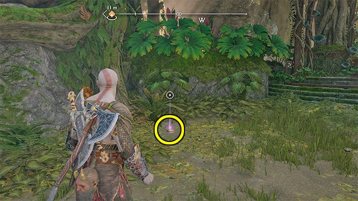 Artefakt leży na ziemi obok mistycznej bramy Obóz Frejra - God of War Ragnarok: Obóz Frejra (Freyrs Camp), Vanaheim - sekrety, znajdźki - God of War Ragnarok - poradnik do gry