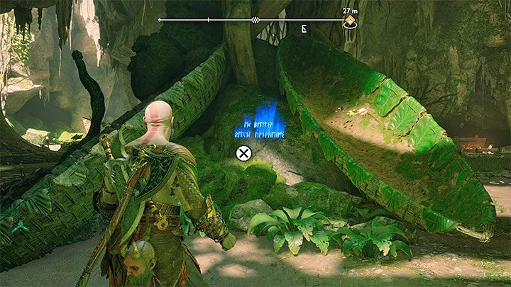 Niebieskie runy znajdują się na skale w centralnej części obozu (tej z przyjaźnie nastawionymi NPC-ami), pomiędzy dwoma zielonymi łodziami - God of War Ragnarok: Obóz Frejra (Freyrs Camp), Vanaheim - sekrety, znajdźki - God of War Ragnarok - poradnik do gry