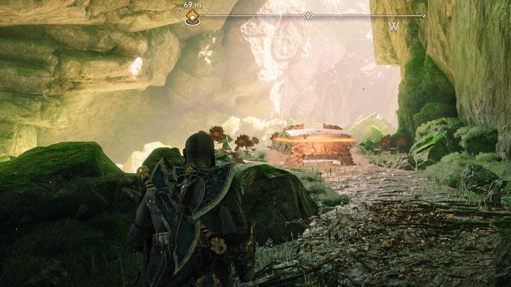Użycie włóczni pozwoli Wam przejść dalej i dotrzeć do skrzyni - God of War Ragnarok: Obóz Frejra (Freyrs Camp), Vanaheim - sekrety, znajdźki - God of War Ragnarok - poradnik do gry
