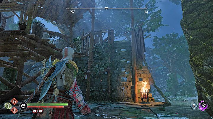 Musicie rozpocząć na północny-wschód od obozowiska, a konkretnie na granicy regionów Obóz Frejra i Wschodnie lasy Barri - God of War Ragnarok: Obóz Frejra (Freyrs Camp), Vanaheim - sekrety, znajdźki - God of War Ragnarok - poradnik do gry