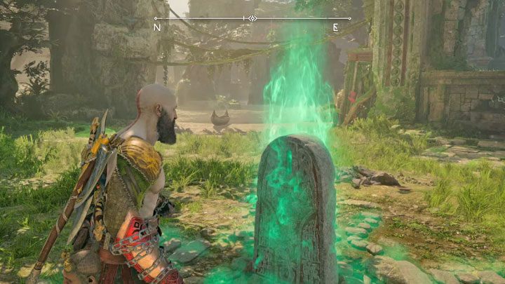 Nagrobek pojawi się na plaży dopiero po dostatecznym awansowaniu w grze - God of War Ragnarok: Plac Pielgrzyma (Pilgrims Landing), Vanaheim - sekrety, znajdźki - God of War Ragnarok - poradnik do gry