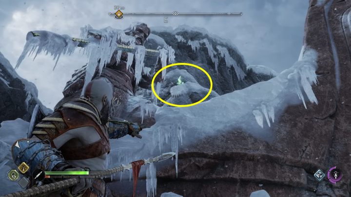 Wejdźcie do jaskini i wskoczcie na ścianę przy skrzyni Norn - God of War Ragnarok: Wioślarze (The Oarsmen), Midgard - sekrety, znajdźki - God of War Ragnarok - poradnik do gry