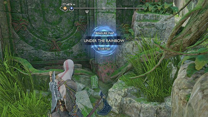 Mapa leży w trawie w północno-wschodnim narożniku głównego obszaru w ogrodzie Noatun - God of War Ragnarok: Ogród Noatun (Noatun Garden), Vanaheim - sekrety, znajdźki - God of War Ragnarok - poradnik do gry