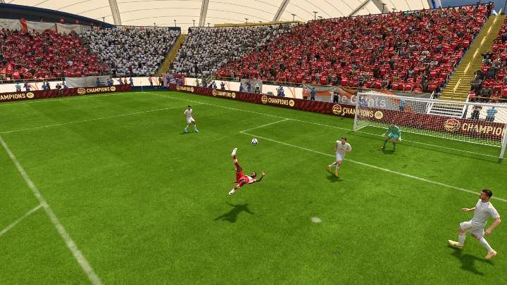 Popisowy strzał (L2+O/LT+B), jak sama nazwa wskazuje, nastawione jest na zrobienie show - FIFA 23: Strzały - rodzaje, jak wykonywać - FIFA 23 - poradnik do gry