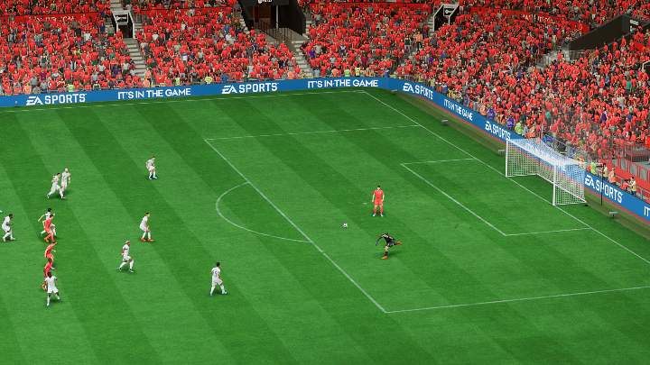 Wyrzut piłki (X/A) to szybki i precyzyjny sposób na wznowienie rozgrywki tuż po przejęciu futbolówki - FIFA 23: Gra bramkarzem - wznawianie gry, ruszanie bramkarzem - FIFA 23 - poradnik do gry