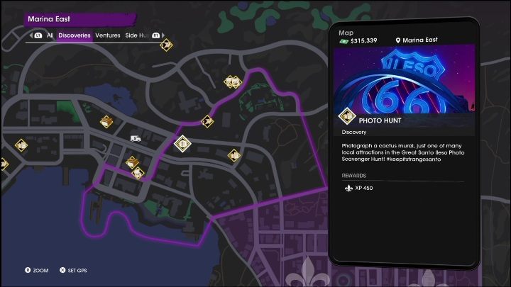 Ta aktywność Fotograficzne polowanie znajduje się w zachodniej części dzielnicy - Saints Row 2022: Odkrycia (Wschodnia Marina) - lista i opisy aktywności - Saints Row - poradnik do gry