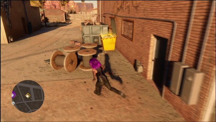 To zadanie polega jedynie na przeszukaniu śmietnika schowanego za kontenerami - Saints Row 2022: Odkrycia (Wschodnia Providencia)- lista i opisy aktywności - Saints Row - poradnik do gry