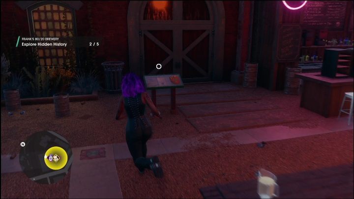Kolejny punkt leży po lewej stronie baru, w głównej części placu - Saints Row 2022: Odkrycia (Zachodnie Smelterville) - lista i opisy aktywności - Saints Row - poradnik do gry