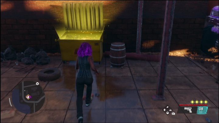 Aby zaliczyć tę aktywność musicie jedynie przeszukać świecący się na złoto śmietnik - Saints Row 2022: Odkrycia (Zachodnie Smelterville) - lista i opisy aktywności - Saints Row - poradnik do gry