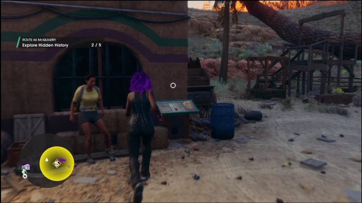 Ta aktywność rozpocznie się, gdy klikniecie przycisk na tablicy startowej, zaraz przed punktem turystycznym - Saints Row 2022: Odkrycia (Południowe Pustkowia) - lista i opisy aktywności - Saints Row - poradnik do gry